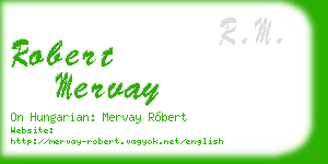 robert mervay business card